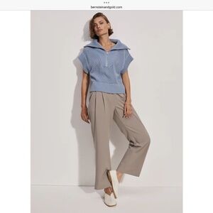 Varley - Tacoma Straight Pleat Pant 28" in Cinder
